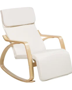 Beliani Keinutuoli Kangas Kermanvalkoinen Weston Best Sale