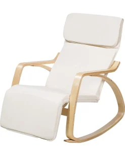 Beliani Keinutuoli Kangas Kermanvalkoinen Weston Best Sale