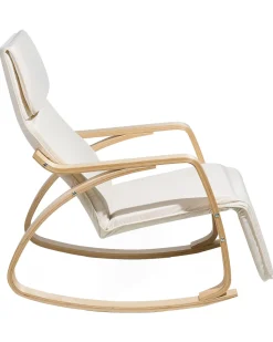 Beliani Keinutuoli Kangas Kermanvalkoinen Weston Best Sale