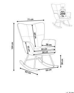 Beliani Keinutuoli Kangas Sininen Oulu Discount