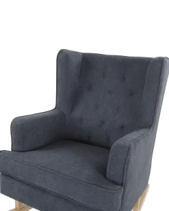 Beliani Keinutuoli Kangas Tummanharmaa Trondheim Ii Online