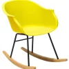 Beliani Keinutuoli Muovi Keltainen Harmony Clearance