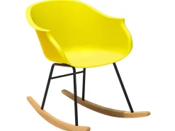 Beliani Keinutuoli Muovi Keltainen Harmony Clearance