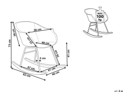 Beliani Keinutuoli Muovi Keltainen Harmony Clearance