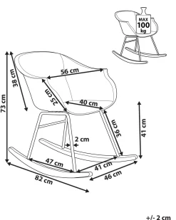 Beliani Keinutuoli Muovi Sinivihrea Harmony Fashion