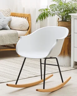 Beliani Keinutuoli Muovi Valkoinen Harmony Hot