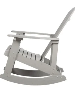 Beliani Keinutuoli Muovipuu Vaaleanharmaa Adirondack Best Sale