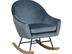 Beliani Keinutuoli Sametti Tummansininen Oxie Discount