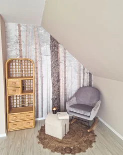 Beliani Keinutuoli Sametti Vaaleanharmaa Oxie New