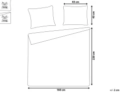 Beliani Kermanvalkoinen Kohokuvioitu Paivapeittosetti 160 X 220 Rudkhan Best