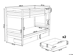Beliani Kerrossanky Manty Säilytystila Valkoinen 90 X 200 Cm Revin Outlet