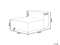 Beliani Keskimoduuli Pellava Beige Aprica Hot