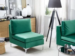 Beliani Keskimoduuli Sametti Vihrea Evja Flash Sale