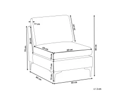 Beliani Keskimoduuli Sametti Vihrea Evja Flash Sale