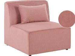 Beliani Keskimoduuli Vakosametti Vaaleanpunainen Lemvig Flash Sale