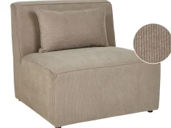 Beliani Keskimoduuli Vakosametti Ruskeanharmaa Lemvig New