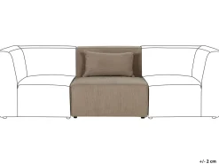 Beliani Keskimoduuli Vakosametti Ruskeanharmaa Lemvig New