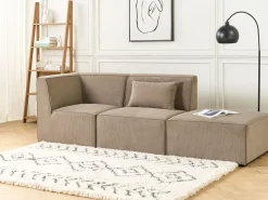 Beliani Keskimoduuli Vakosametti Ruskeanharmaa Lemvig New