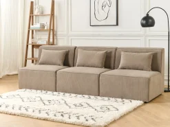 Beliani Keskimoduuli Vakosametti Ruskeanharmaa Lemvig New