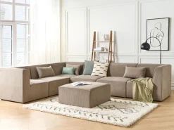 Beliani Keskimoduuli Vakosametti Ruskeanharmaa Lemvig New