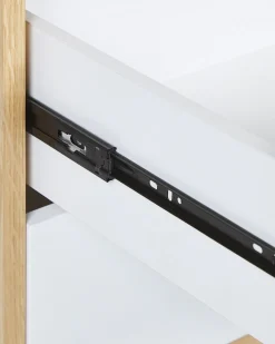 Beliani Kirjahylly 4 Hyllya 2 Laatikkoa Vaalea Puu/Valkoinen Richmond Cheap