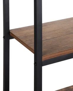 Beliani Kirjahylly 3 Hyllya 3 Laatikkoa Tumma Puu/Musta Tifton Store