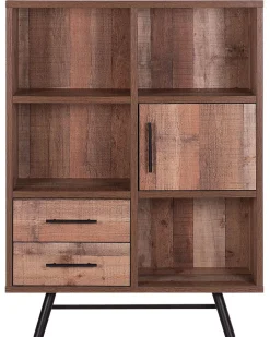 Beliani Kirjahylly 4 Hyllya Kaappi 2 Laatikkoa Vaalea Puu Atlanta Flash Sale