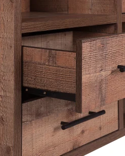 Beliani Kirjahylly 4 Hyllya Kaappi 2 Laatikkoa Vaalea Puu Atlanta Flash Sale