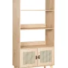 Beliani Kirjahylly 3 Hyllya Kaappi Vaalea Puu Parton Discount