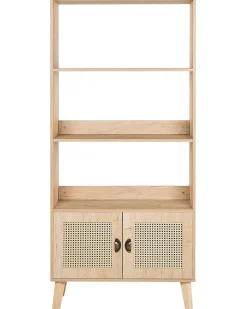 Beliani Kirjahylly 3 Hyllya Kaappi Vaalea Puu Parton Discount