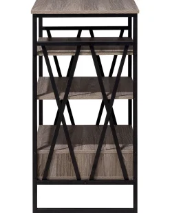 Beliani Kirjahylly 3 Hyllya Laatikko Ruskeanharmaa Keene Online