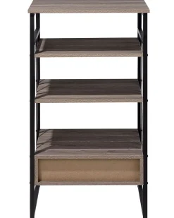 Beliani Kirjahylly 3 Hyllya Laatikko Ruskeanharmaa Keene Online