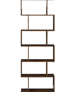 Beliani Kirjahylly 6 Hyllya Tumma Puu Valdosa Clearance