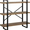 Beliani Kirjahylly 3 Hyllya Tumma Puu Timber Discount