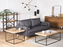 Beliani Kirjahylly 3 Hyllya Tumma Puu Timber Discount