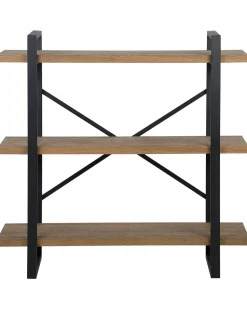Beliani Kirjahylly 3 Hyllya Tumma Puu Timber Discount