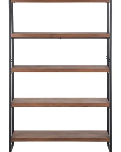 Beliani Kirjahylly 4 Hyllya Tumma Puu/Musta Tifton Clearance