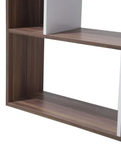 Beliani Kirjahylly 5 Hyllya Tumma Puu/Valkoinen Orilla Discount