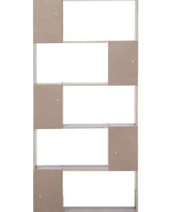 Beliani Kirjahylly 5 Hyllya Tumma Puu/Valkoinen Orilla Discount