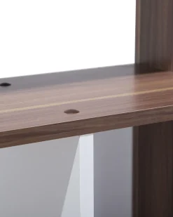 Beliani Kirjahylly 5 Hyllya Tumma Puu/Valkoinen Orilla Discount