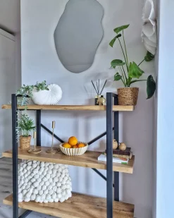 Beliani Kirjahylly 3 Hyllya Vaalea Puu Timber Hot