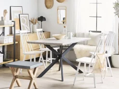 Beliani Kirjahylly 3 Hyllya Vaalea Puu Timber Hot