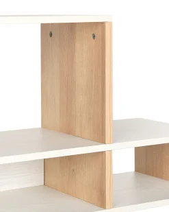 Beliani Kirjahylly 10 Hyllya Vaalea Puu/Valkoinen Amarilo Cheap