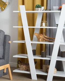 Beliani Kirjahylly 5 Hyllya Valkoinen Escalante Fashion