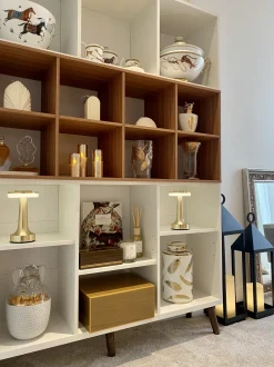 Beliani Kirjahylly 17 Hyllya Valkoinen/Tumma Puu Alloa Cheap