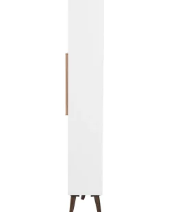 Beliani Kirjahylly 17 Hyllya Valkoinen/Tumma Puu Alloa Cheap