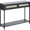 Beliani Konsolipoyta 2 Laatikkoa Musta Opoco Outlet