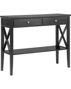 Beliani Konsolipoyta 2 Laatikkoa Musta Avenue Cheap