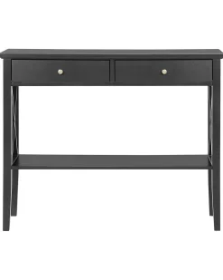 Beliani Konsolipoyta 2 Laatikkoa Musta Avenue Cheap