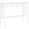 Beliani Konsolipoyta 2 Laatikkoa Valkoinen Avenue Cheap
